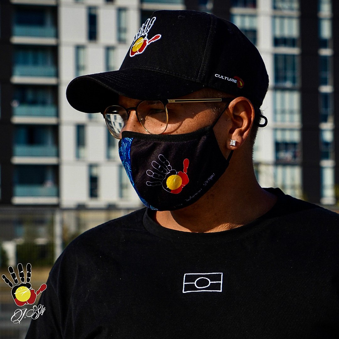 OCEAN BLUE FABRIC MASK